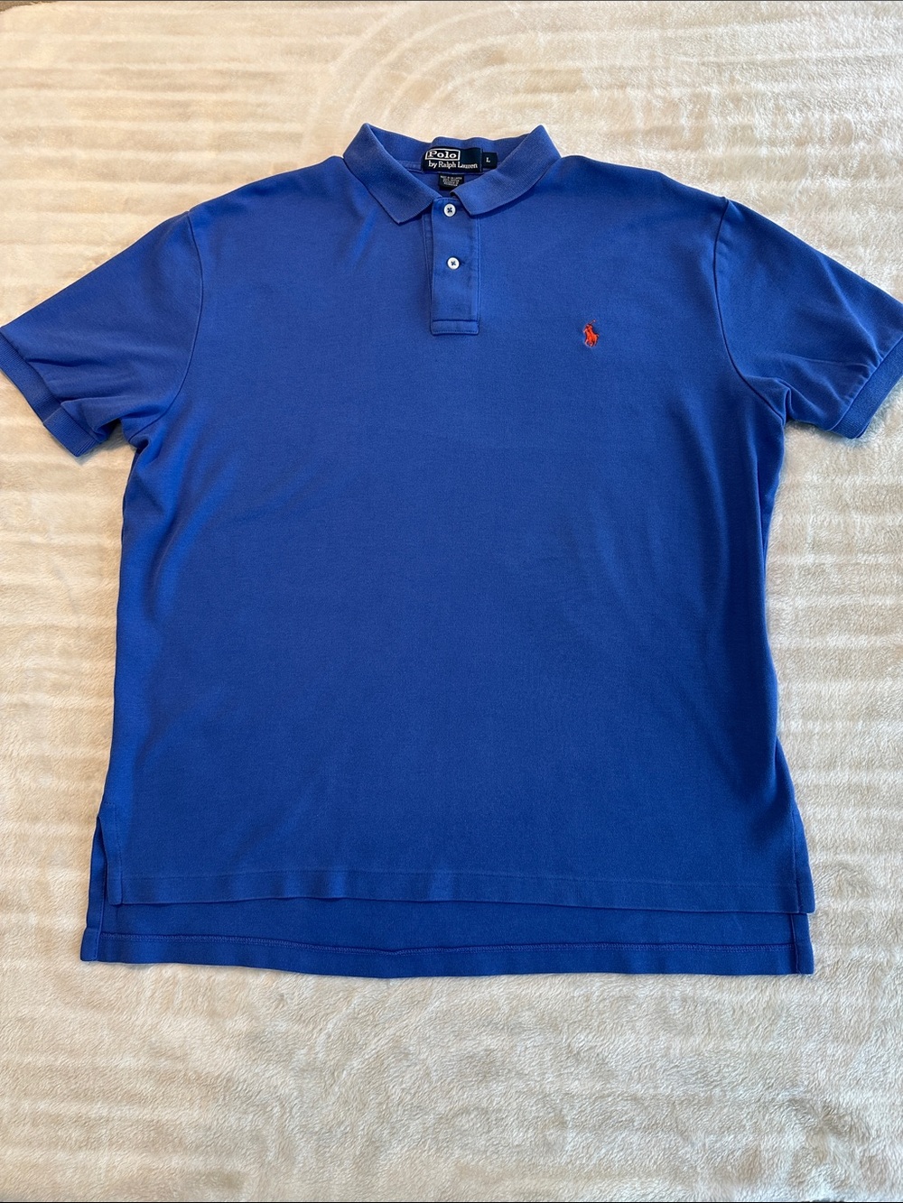 Polo by Ralph Lauren Men’s Cobalt Blue Polo with Red Pony